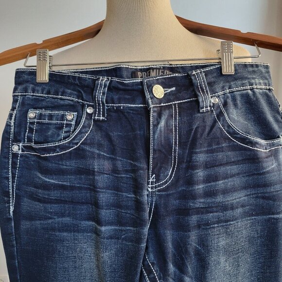 RUE 21 Premier Jeans Women's Size 9/10 Regular Mid Rise Skinny Denim Jeans - Picture 1 of 14